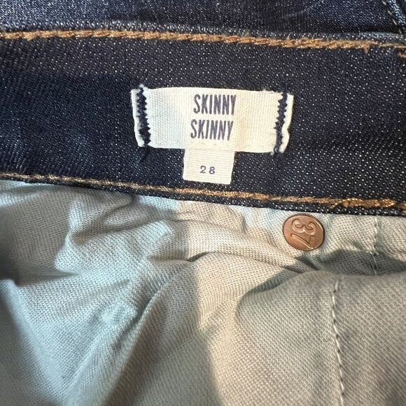 Madewell Skinny Skinny Jeans Size 28 Dark Wash Cotton Blend - Picture 5 of 13